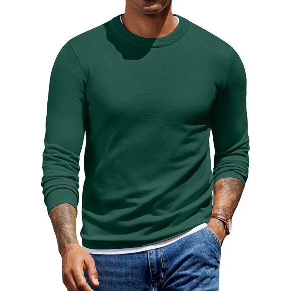 Other - Men's Crew Neck Pullover Sweater Slim Fit Long Sleeve Knit Sweaters Lightweight